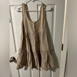 Small tan mini dress